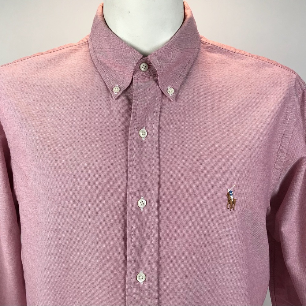 Ralph Lauren Mens Oxford Custom Fit Button Shirt